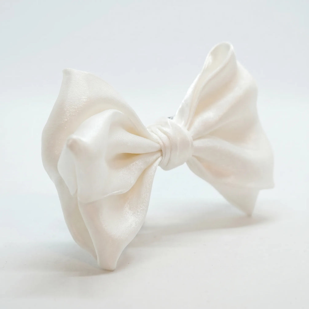 Glacier Prestige - Pearlescent Silk Bow Tie