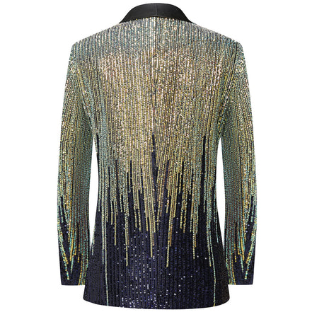 Navy Blue Tuxedo Jacket back