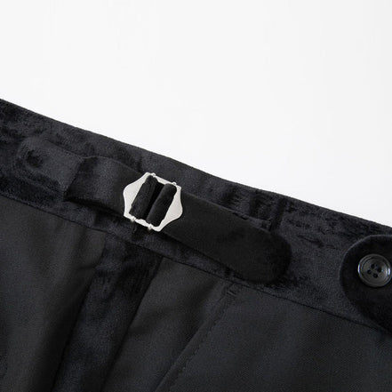 Men's Gold Aigillette Decorated with Luxury Black Embroidered Tuxedo
