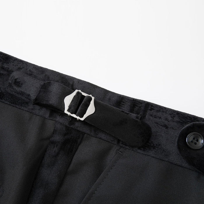 Men's Luxury Gold Embroidered Black Velvet Tuxedo