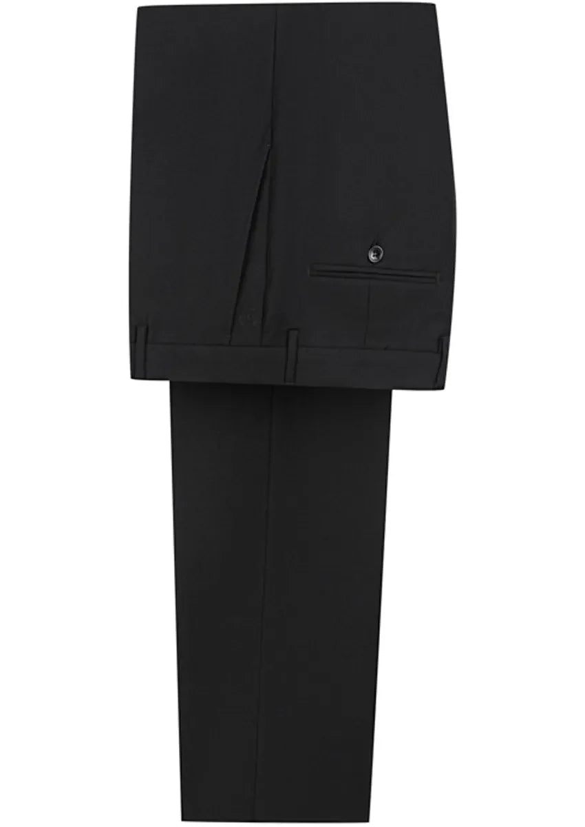 Pants side - Beige Black Tuxedo Slim Fit - Weddings - Nevo Suits
