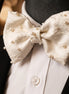 Nacre Elysium - Pearl Embellished Jacquard Bow Tie