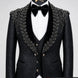 Jet Zenith - Black Jacquard & Heavy Crystal 3-Piece Tuxedo