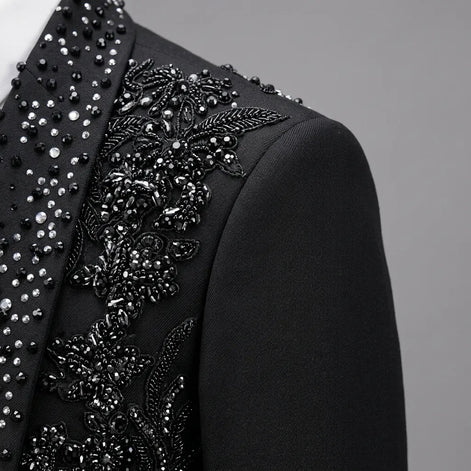 Stygian Prophecy - Black Beaded Vine 3-Piece Tuxedo