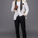 Platinum Imperial - White Gold Rose Jacquard Shawl 3-Piece Tuxedo