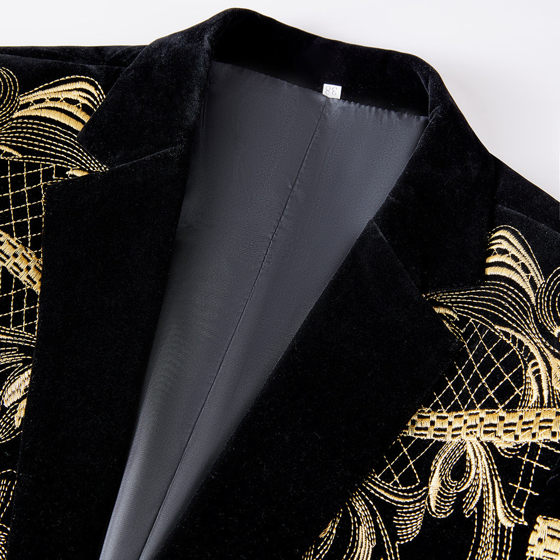 Slim Fit Black Tuxedo details